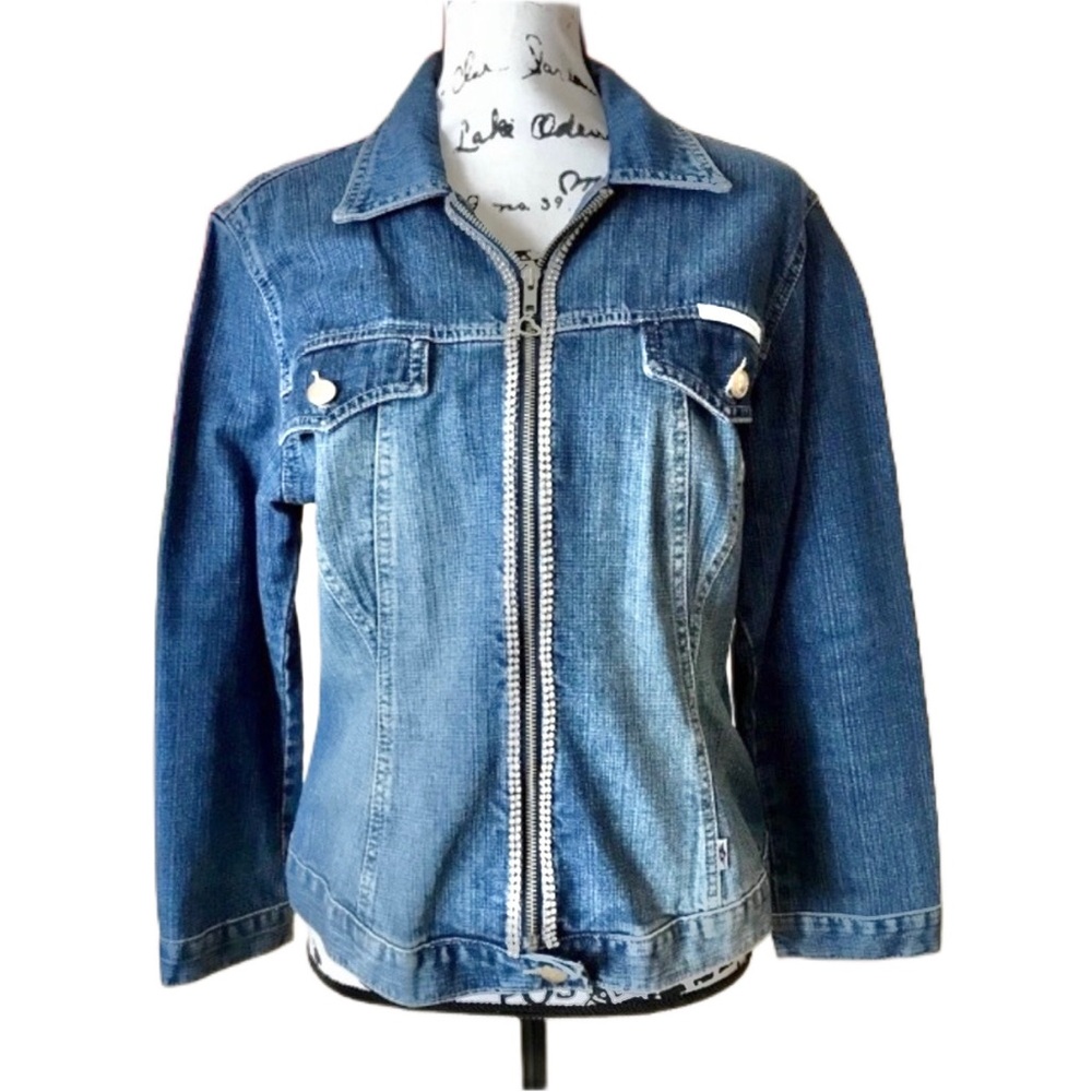 Jean Darrot Rhinestone Denim Jacket